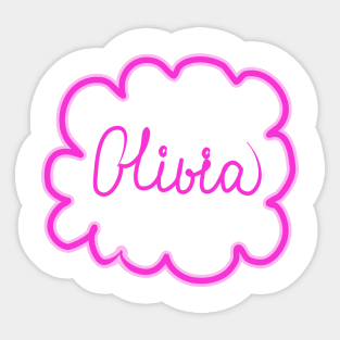 Olivia. Female name. Sticker